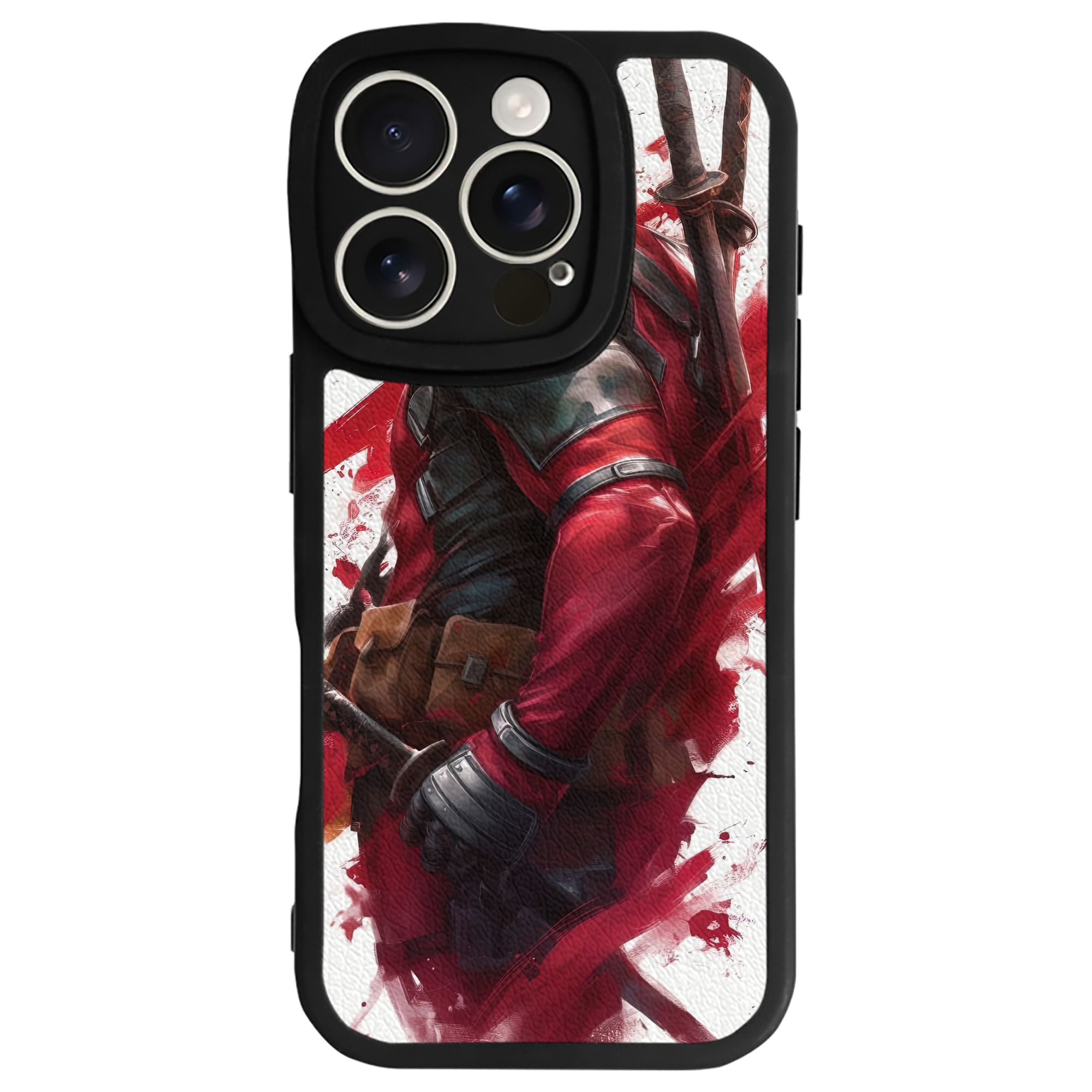 （画像用） Deadpool デッドプール 【iPhone 16シリーズ対応】シリコンスマホケース（レザー調） 材質：シリコン